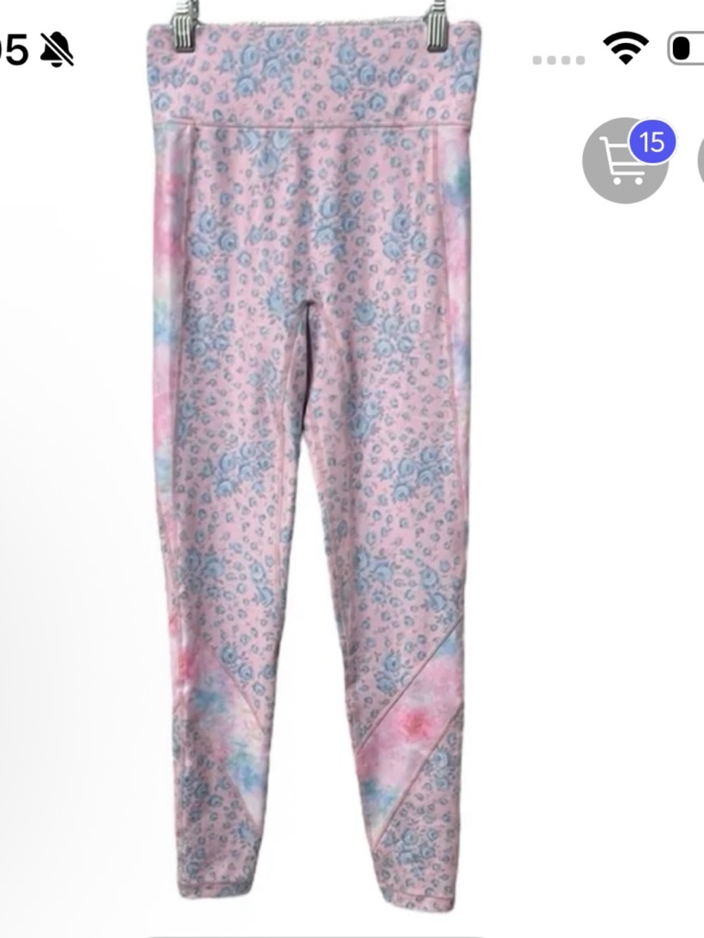 LoveShackFancy Pink Floral Tie-Dye Leggings
